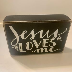 Farmhouse Style "Jesus Loves Me" sign